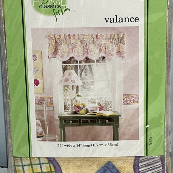 Waverly Classics Home Valance Flower Patch Garden Pastel Fairfield Whimsical - Picture 2 of 5